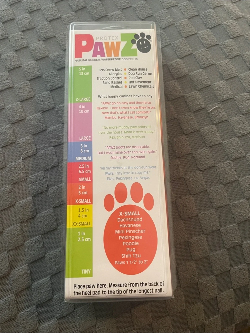 PAWZ natural rubber